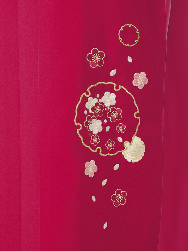 卒業式袴レンタル】レンタル袴|卒業式|薔薇と八重桜柄の卒業式袴フル 